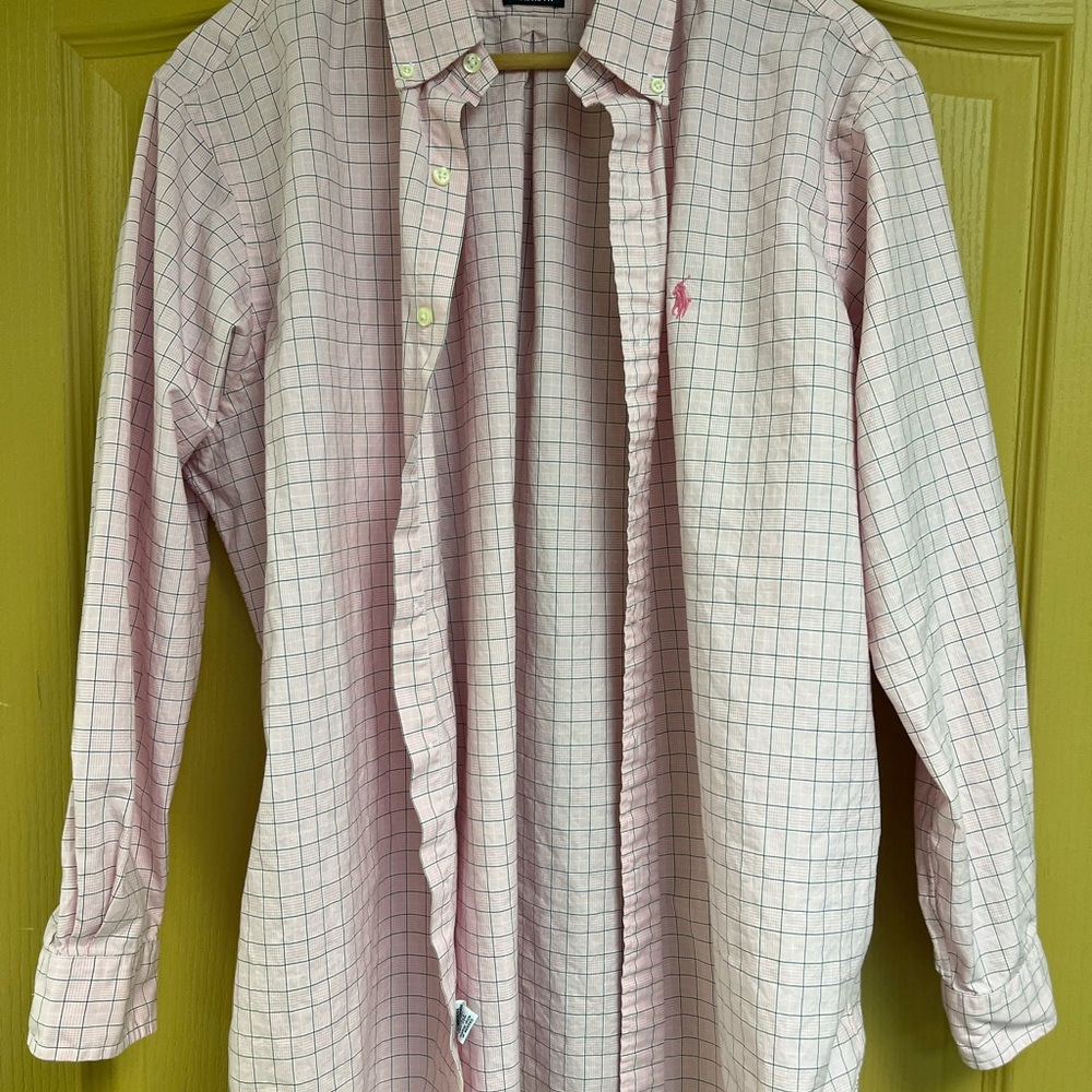 Men's Pink Checkered Shirt